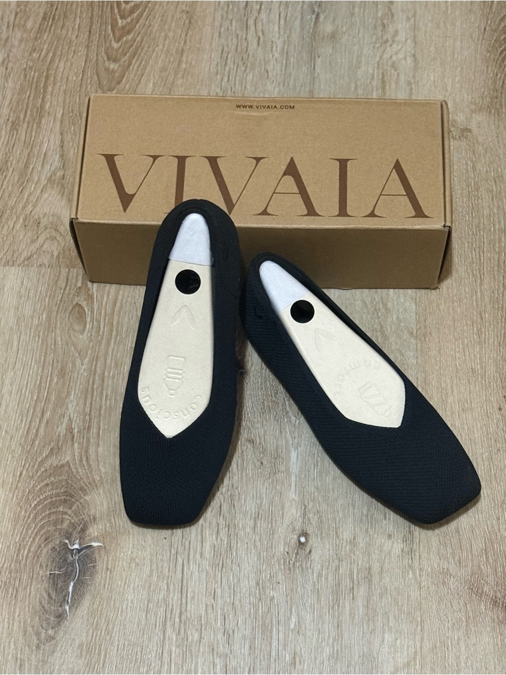 Vivia Women’s Black Knit Ballet Flats - Slip-On Comfort